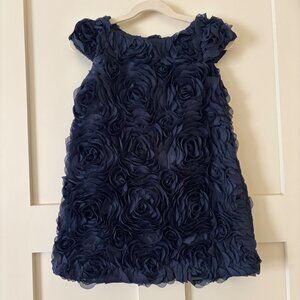 NWT Janie and Jack Special Occasion Dress Navy Rosette 3